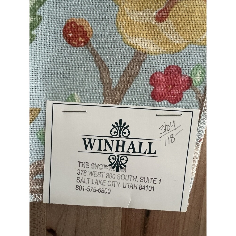Winhall Fabric Samples 8 Pieces 17" X 17" Linen Blend Life on the Hill Pattern - Picture 6 of 16